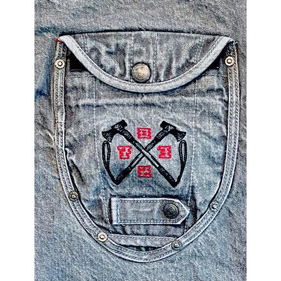 Eight 732 Jeans Mens 46x35 Relaxed Baggy Gray Heavy Denim Urban Streetwear Y2K - Picture 7 of 12